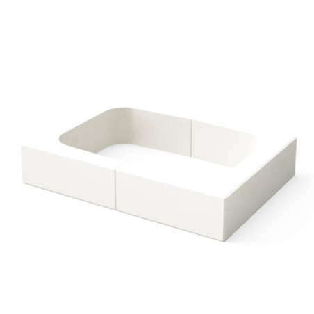 Kitaway - Battiscopa bianco per barbecue a incasso, 84 x 14 cm | Base in cemento per barbecue a incasso | Accessorio da cucina