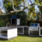 Kitaway - Battiscopa bianco per barbecue a incasso, 84 x 14 cm | Base in cemento per barbecue a incasso | Accessorio da cucina Kitaway - Battiscopa bianco per barbecue a incasso, 84 x 14 cm | Base in cemento per barbecue a incasso | Accessorio da cucina