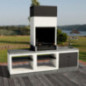 Gaveta com grelha para churrasqueira e módulos Kitaway 74×58×80 cm | Gaveta em aço inoxidável para cozinha externa e churrasquei Gaveta com grelha para churrasqueira e módulos Kitaway 74×58×80 cm | Gaveta em aço inoxidável para cozinha externa e churrasquei
