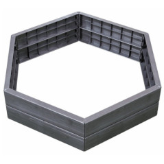 Jardinière en polypropylène 110 x 90 x 25 cm | Imitation bois | Jardinière pour jardin et terrasse