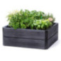 Modular Polypropylene Planter 60x60x25 cm | Wood Imitation | Planter for Garden and Terrace
