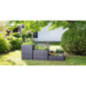 Modular Polypropylene Planter 60x60x25 cm | Wood Imitation | Planter for Garden and Terrace