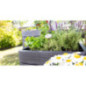 Modular Polypropylene Planter 60x80x25 cm | Wood Imitation | Planter for Garden and Terrace