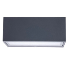 Luminária de parede externa preta 15W IP54 11x17x7 cm | Montagem em superfície | Lâmpada R7s não incluída