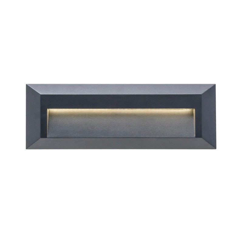 Baliza LED Exterior SIRAM Negra 2,5 W IP65 | Luminaria de Superficie para Jardín