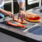 Kitaway 84×63×85 cm Built-in Barbecue Countertop Module with Ceramic Hob | White/Grey Base for Barbecue Kitaway 84×63×85 cm Built-in Barbecue Countertop Module with Ceramic Hob | White/Grey Base for Barbecue
