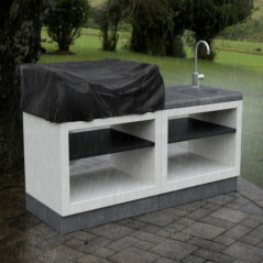 Kit barbecue encastrable avec évier intégré Kitaway 168 x 63 x 115 cm | Barbecue en béton pour jardin extérieur
