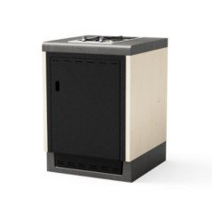 Kitaway Modulo piano cottura a gas da incasso 61×63×85 cm per barbecue | Base bianca/grigia per barbecue da giardino