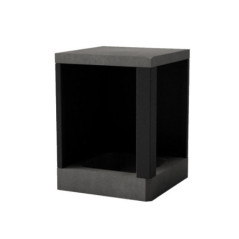 Módulo de canto Kitaway para churrasqueira embutida 63×63×85 cm | Base cinza para churrasqueira de jardim