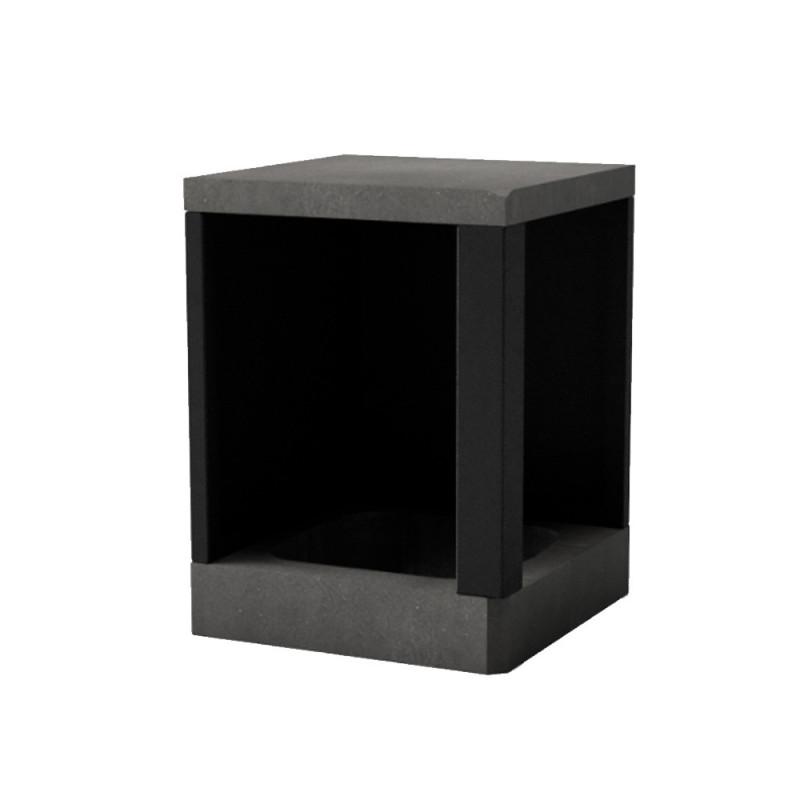 Module d'angle Kitaway pour barbecue encastrable 63×63×85 cm | Socle gris pour barbecue de jardin