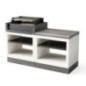 Modulo Grill + Bancada para Barbacoa de Obra Kitaway 168x63x112 cm | Base Blanca/Negra para Barbacoa de Jardín Exterior