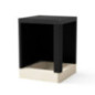 Modulo de Esquina para Barbacoa de Obra Kitaway 63×63×85 cm | Base Blanca y Negra para Barbacoa de Jardín