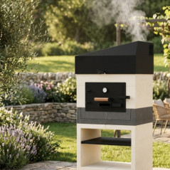 Four barbecue Kitaway Otte 84 x 63 x 170 cm | Four extérieur avec isolation professionnelle et manomètre