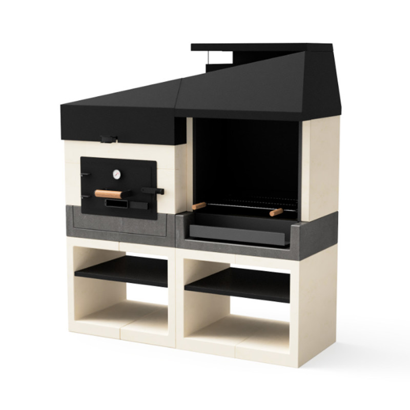 Pack Barbacoa de Obra + Horno Kitaway Otte 168x63x192 cm | Barbacoa de Hormigón para Jardín Exterior Pack Barbacoa de Obra + Horno Kitaway Otte 168x63x192 cm | Barbacoa de Hormigón para Jardín Exterior