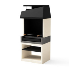 Kit barbecue e forno da incasso Otte 168x63x192 cm | Barbecue in cemento per giardino esterno