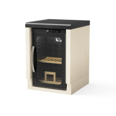 Kitaway Modulo barbecue da incasso da 61×63×85 cm con frigorifero integrato | Base bianca/nera per barbecue da giardino
