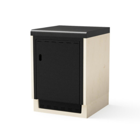 Support encastrable pour barbecue Kitaway 61×63×85 cm | Base blanche/noire pour barbecue de jardin extérieur