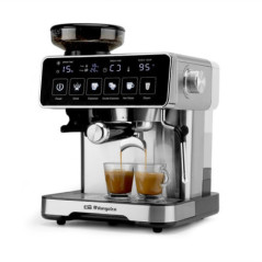Orbegozo Espresso Machine with Grinder | 20 Bar Pressure | 2L Capacity | Intense Espresso at Home | Compact