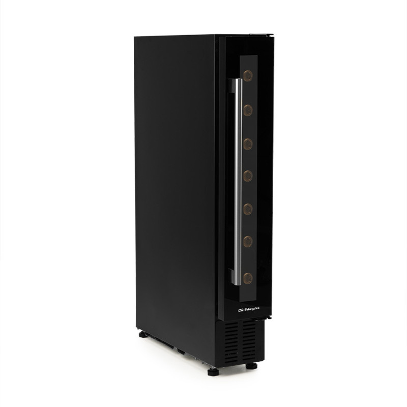 Orbegozo Wine Cooler with Compressor for 7 Bottles | Bottle Cooler with Interior LED Light | Adjustable Height | Touch Panel