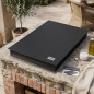 Kitaway Electric Cooktop Lid for Built-in Barbecue 57×37×5.5 cm | Black Steel Barbecue Lid