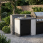 Kitaway Einbau-Grill-Stützmodul 61×63×85 cm | Weiß/Graue Basis für den Gartengrill