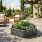 Fioriera in polipropilene 110x90x25 cm | Effetto legno | Fioriera per giardino e terrazzo