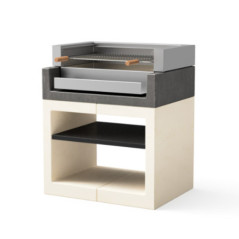 Kitaway Modulo barbecue da incasso 84x63x101 cm | Base bianca/grigia per barbecue da giardino