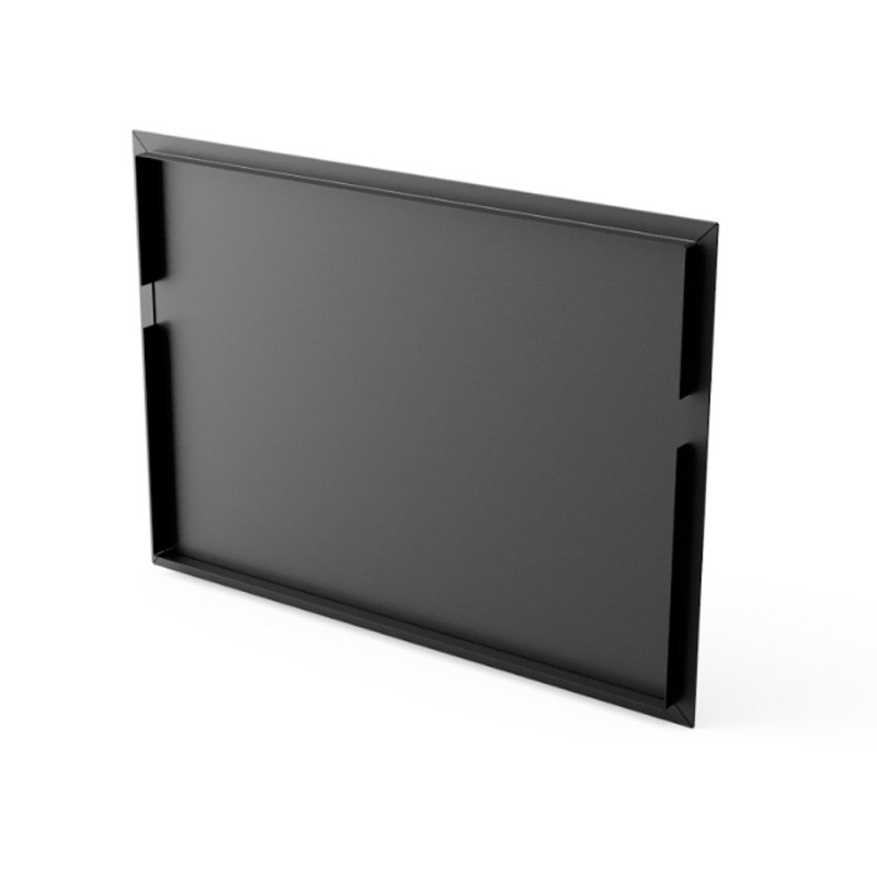 Kitaway 75×3×62.5 cm Built-in Barbecue Countertop Lid | Black Steel Barbecue Lid
