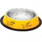 Tigela para comida e água para cães e gatos. Prato de aço inoxidável com borracha antiderrapante. Disponível em vários tamanhos.