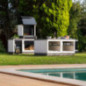 Barbacoa de Obra Kitaway 84x63x206 cm con Parrilla de Acero | Barbacoa con Grill Estilo Argentino Blanco y Negro Barbacoa de Obra Kitaway 84x63x206 cm con Parrilla de Acero | Barbacoa con Grill Estilo Argentino Blanco y Negro