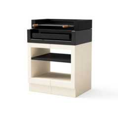 Kitaway Modulo barbecue da incasso 84x63x115 cm | Base bianca/nera per barbecue da giardino
