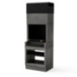 Kitaway Original Built-in Barbecue 84x63x237 cm with Grill 68.5x42 cm | Black/Grey Concrete Barbecue Kitaway Original Built-in Barbecue 84x63x237 cm with Grill 68.5x42 cm | Black/Grey Concrete Barbecue