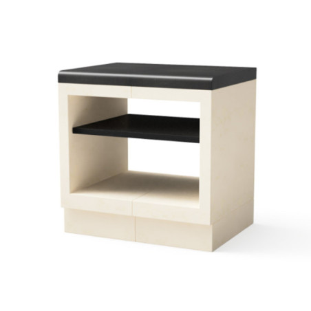 Kitaway Built-in Barbecue Bench Module 84×63×85 cm | White/Black Base for Outdoor Garden Barbecue