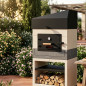 Built-in Barbecue + Oven Kitaway Otte 168x63x192 cm | Barbecue with Argentinian Style Grill, White and Grey Built-in Barbecue + Oven Kitaway Otte 168x63x192 cm | Barbecue with Argentinian Style Grill, White and Grey