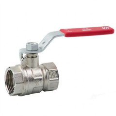 1/2"-Kugelhahn mit Hebel (rot, Außen-/Innengewinde) | Wasserabsperrventil | Absperrventil für Sanitärinstallationen