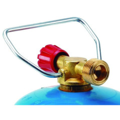 Bottle tap with handle for Camping Gas Cylinder R 3/8" | Blue butane bottle taps