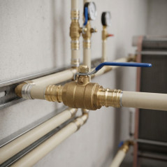 Valvola a sfera in ottone per tubi multistrato da 25 mm | Valvola a leva per acqua potabile | Impianti di riscaldamento e climat