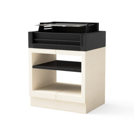 Kitaway Modulo barbecue da incasso 84x63x115 cm | Base bianca/nera per barbecue da giardino
