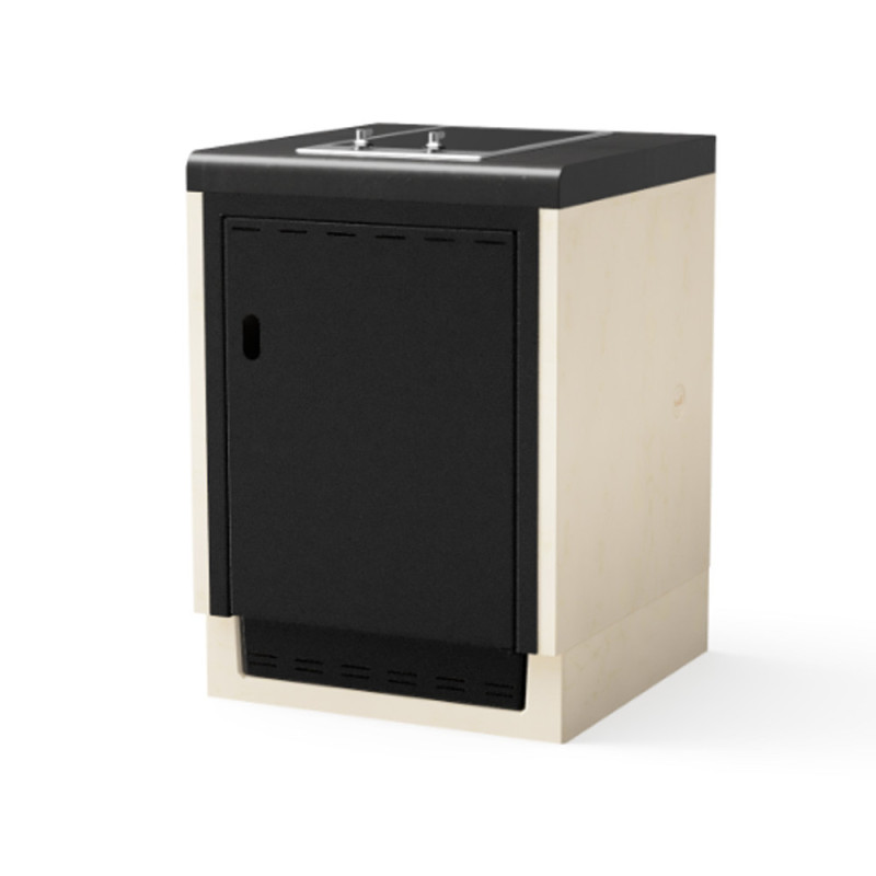 Kitaway Módulo de bancada para churrasqueira embutida 61×63×85 cm com placa vitrocerâmica | Base branca/preta para churrasqueira Kitaway Módulo de bancada para churrasqueira embutida 61×63×85 cm com placa vitrocerâmica | Base branca/preta para churrasqueira