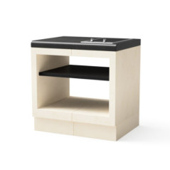 Kitaway 84×63×85 cm Einbau-Grillmodul mit Cerankochfeld | Weiß/Schwarzer Sockel für Grill