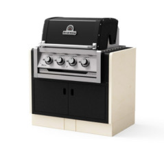 Broilking Einbaugrill 98x63x119 cm | Gartengrill aus Beton und Stahl | 4 Brenner