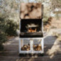 Barbecue encastrable Kitaway 100 x 100 x 220 cm avec grille en acier | Barbecue conçu pour la paella | Support pour poêle à pael