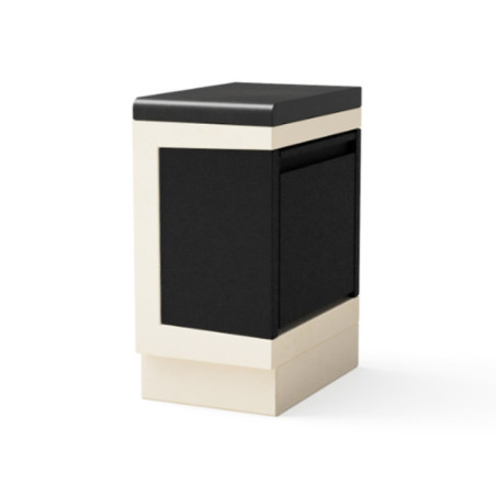 Kitaway Module de récupération des déchets pour barbecue 63x42x85 cm | Socle en béton pour barbecue encastrable extérieur