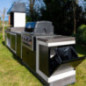 Kitaway 63x42x85 cm Barbecue Waste Module | Concrete Base for Outdoor Built-in Barbecue
