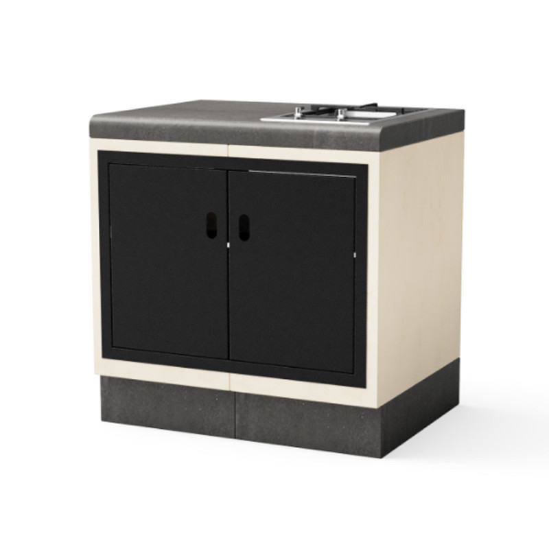 Kitaway - Modulo piano cottura a gas da incasso 84×63×85 cm per barbecue | Base bianca/grigia per barbecue da giardino Kitaway - Modulo piano cottura a gas da incasso 84×63×85 cm per barbecue | Base bianca/grigia per barbecue da giardino