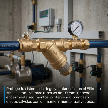 1/2"-Messinggewebefilter | Wasserfilter für 20-mm-Rohre | Bewässerungsfiltersystem