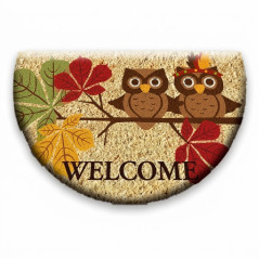 Paillasson Exterieur Entree Tapis Entree Interieur Absorbant et Antidérapart 40x60 cm bienvenue hiboux