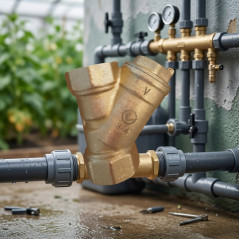 Filtro a rete in ottone da 3/4" | Filtro per l'acqua per tubi da 20 mm | Sistema di filtrazione per irrigazione