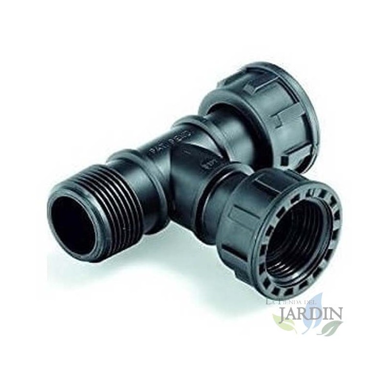 Collettore di irrigazione Tee 1" maschio x femmina x femmina