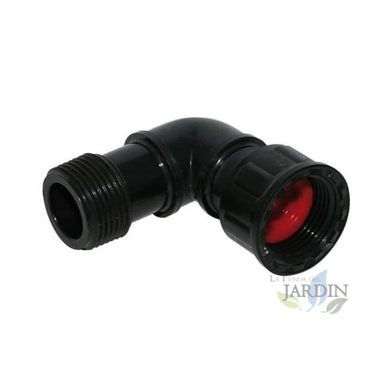 Cotovelo coletor de irrigação 1" Macho x Fêmea, acessório para coletor de sistema de irrigação
